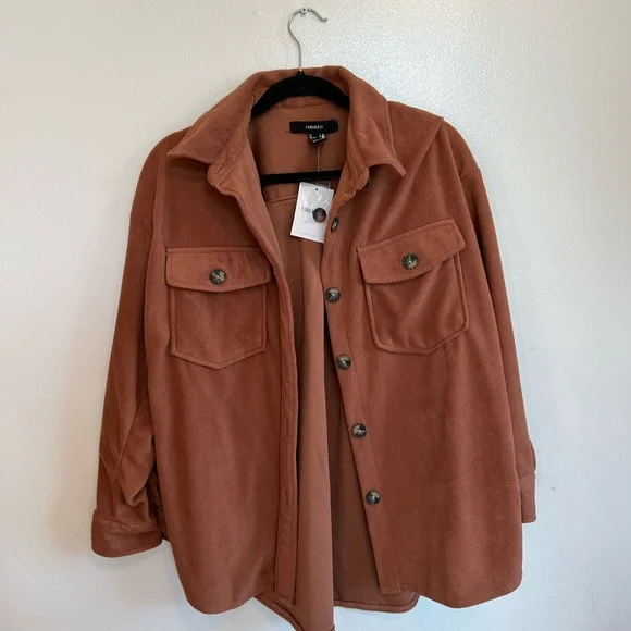 Forever 21 Jackets Coats Forever Brown Shacket Poshmark